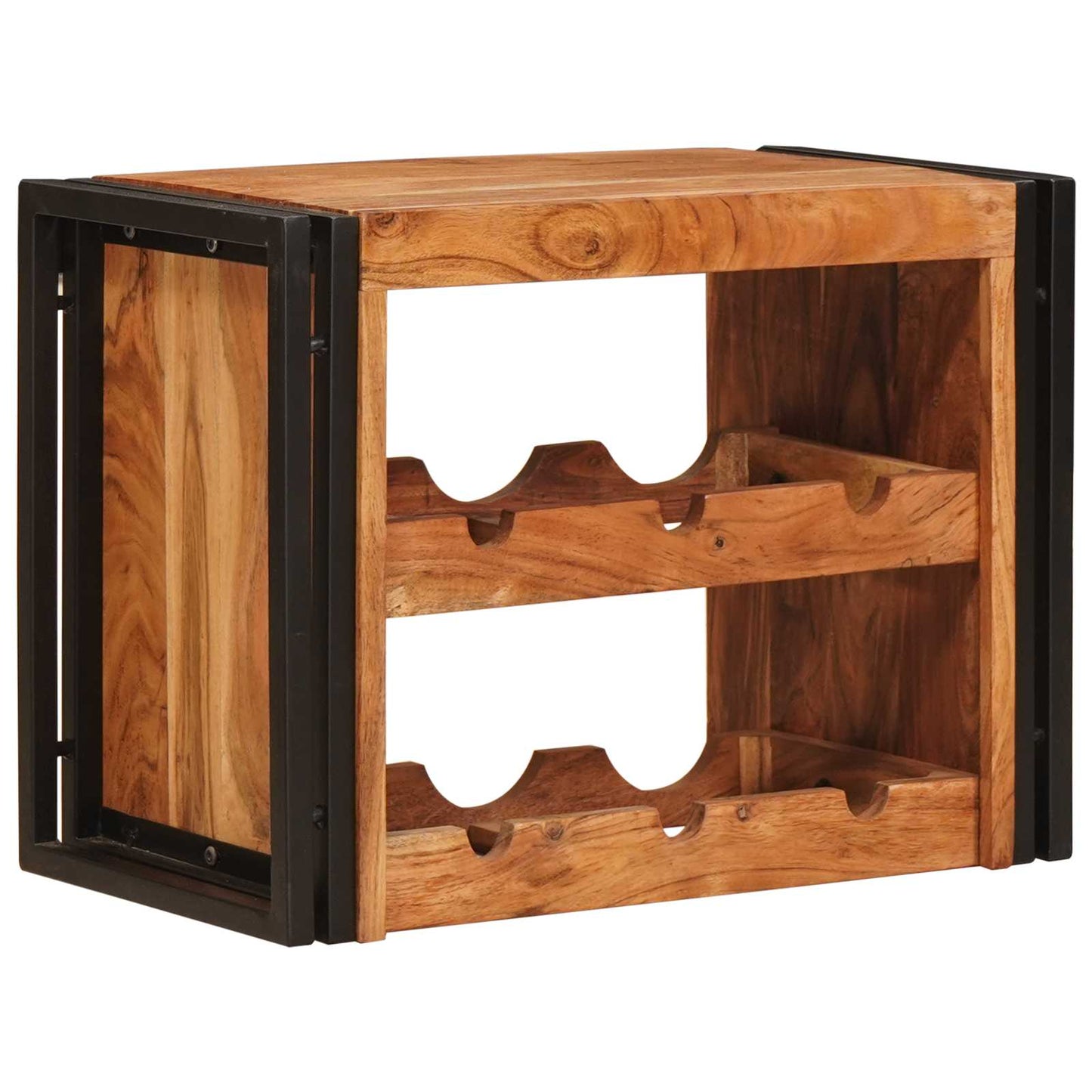 vidaXL Wine Rack Brown 60 x 45 x 33 cm Solid Acacia Wood