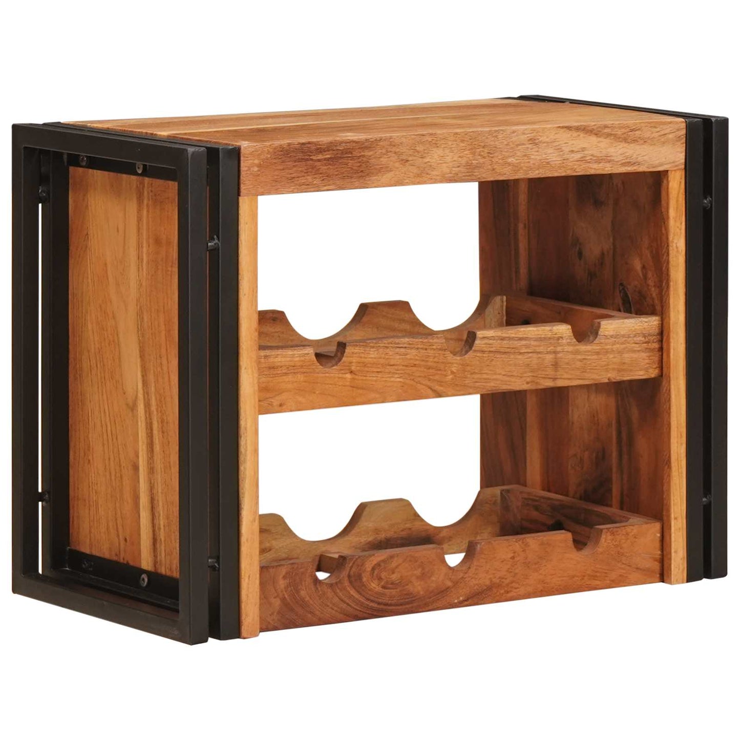 vidaXL Wine Rack Brown 60 x 45 x 33 cm Solid Acacia Wood