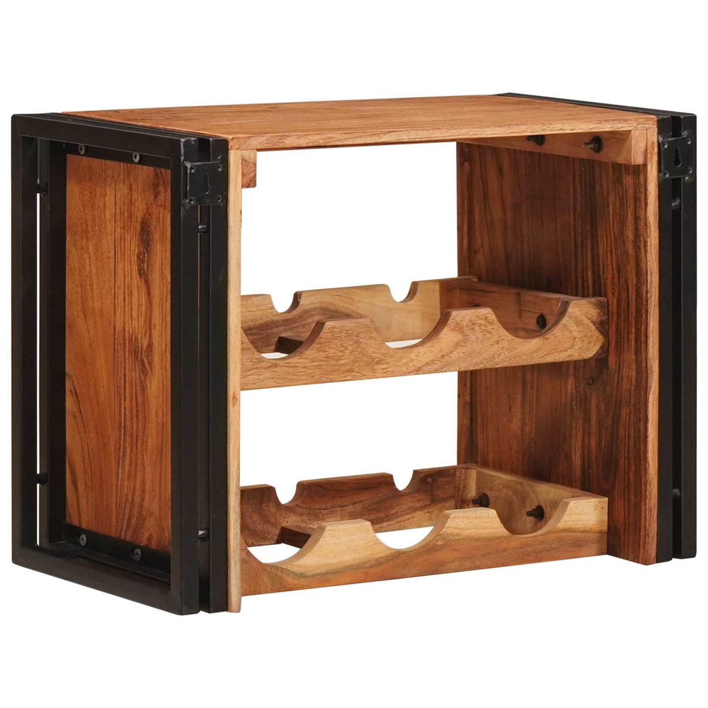 vidaXL Wine Rack Brown 60 x 45 x 33 cm Solid Acacia Wood