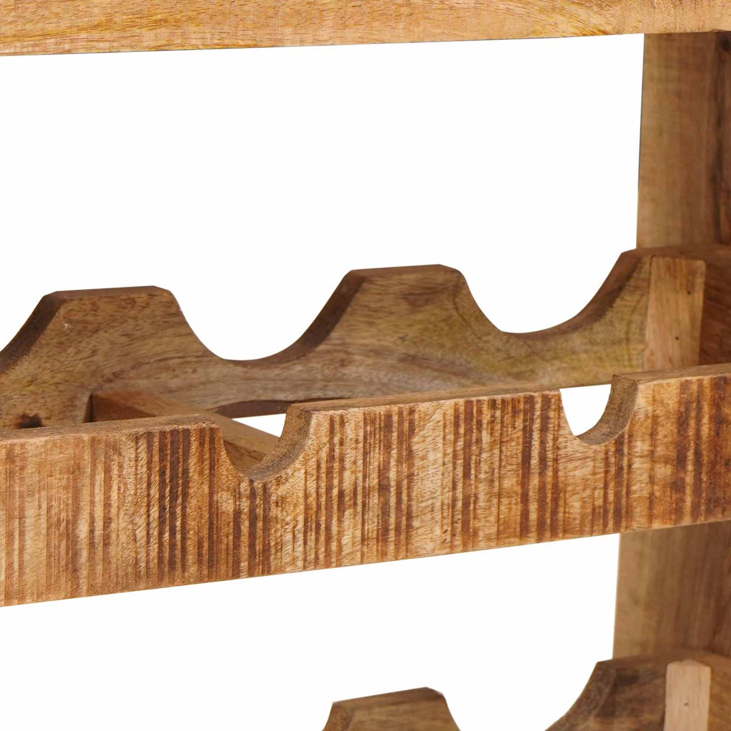 vidaXL Wine Rack Brown 80 x 45 x 33 cm Solid Rough Mango Wood
