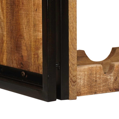 vidaXL Wine Rack Brown 80 x 45 x 33 cm Solid Rough Mango Wood