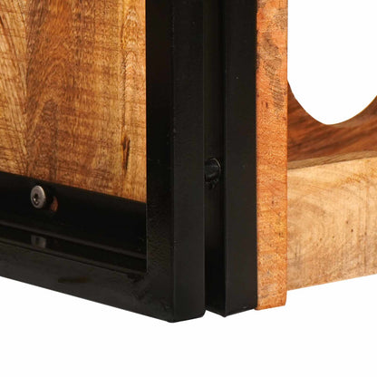 vidaXL Wine Rack Brown 100 x 45 x 33 cm Solid Rough Mango Wood