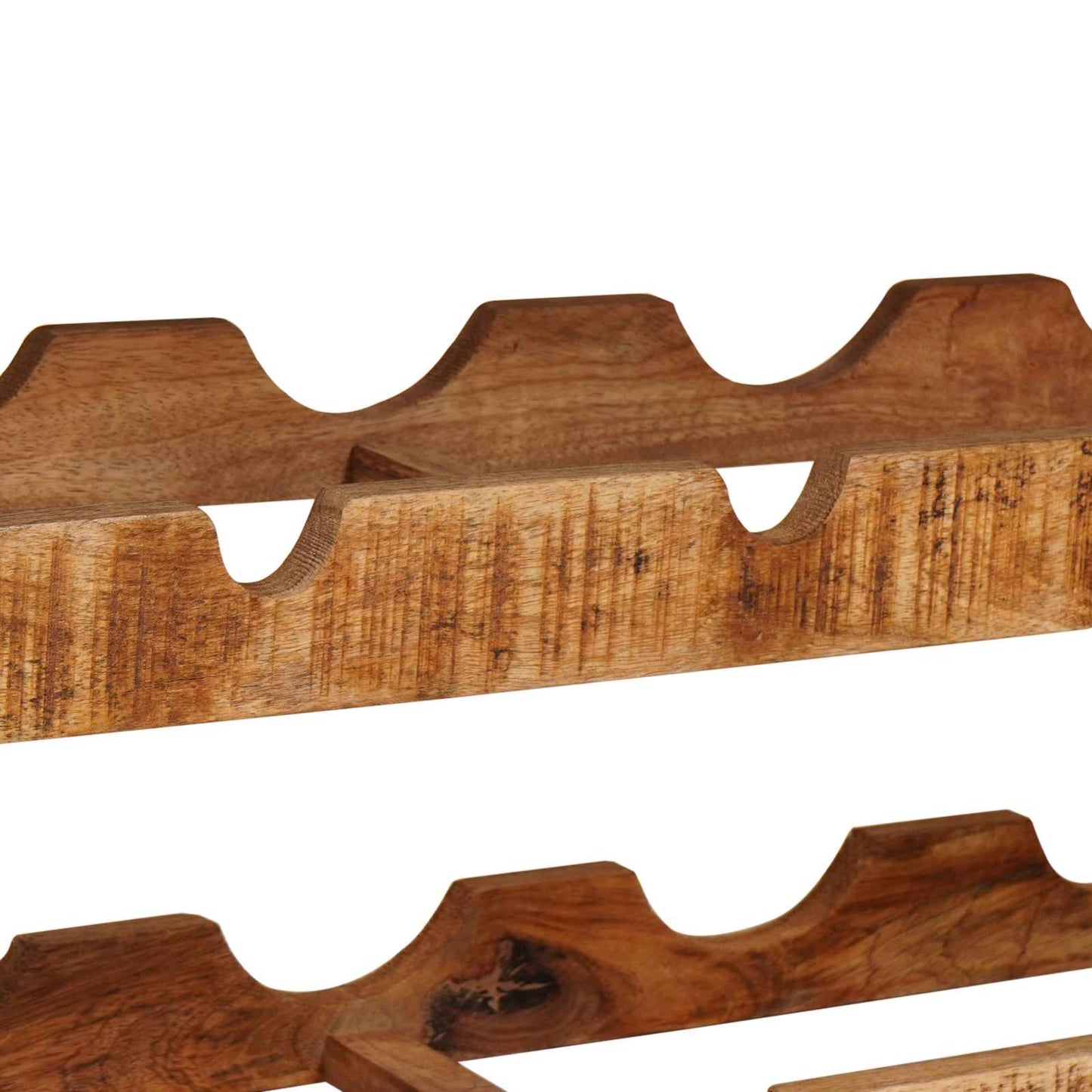 vidaXL Wine Rack Brown 100 x 45 x 33 cm Solid Rough Mango Wood