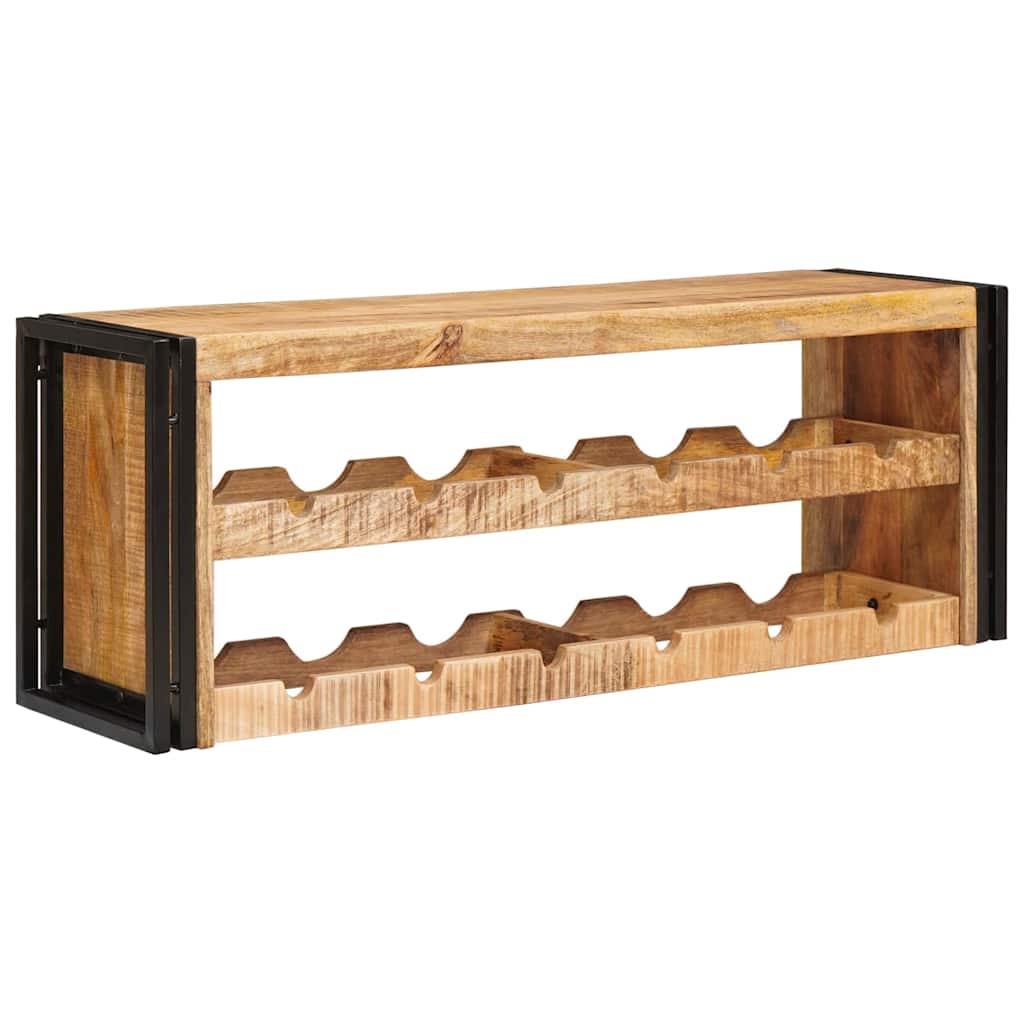 vidaXL Wine Rack Brown 120 x 45 x 33 cm Solid Rough Mango Wood