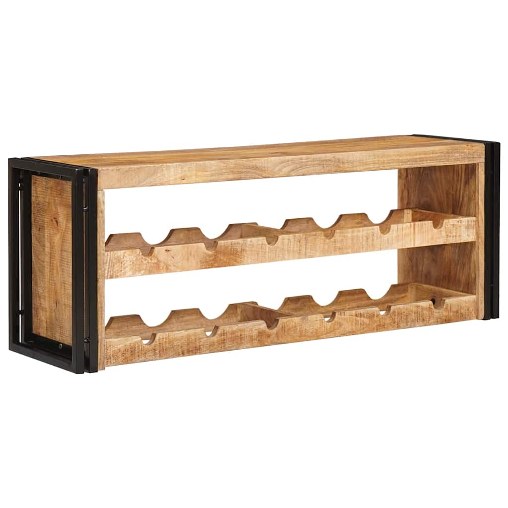 vidaXL Wine Rack Brown 120 x 45 x 33 cm Solid Rough Mango Wood