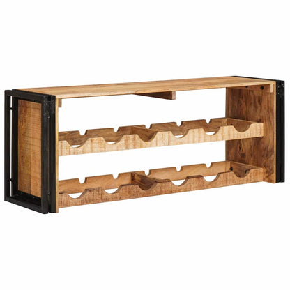 vidaXL Wine Rack Brown 120 x 45 x 33 cm Solid Rough Mango Wood
