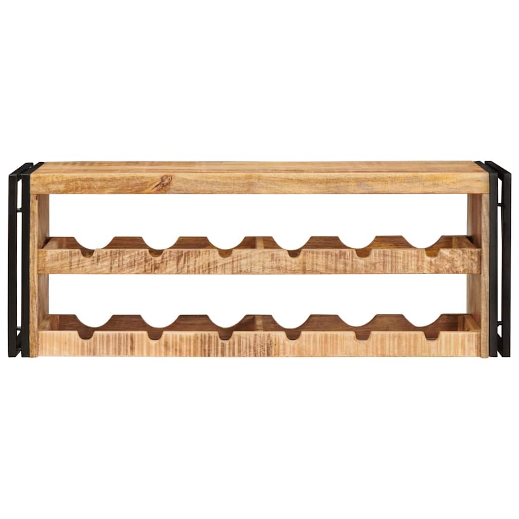 vidaXL Wine Rack Brown 120 x 45 x 33 cm Solid Rough Mango Wood