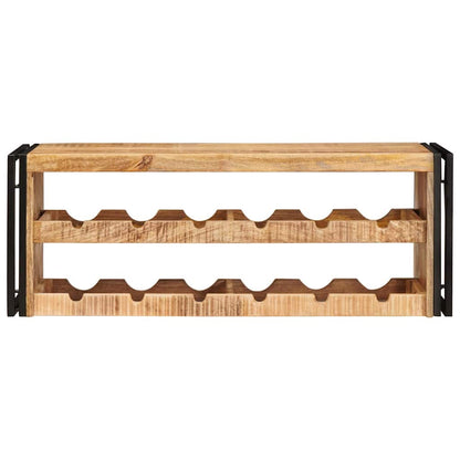 vidaXL Wine Rack Brown 120 x 45 x 33 cm Solid Rough Mango Wood