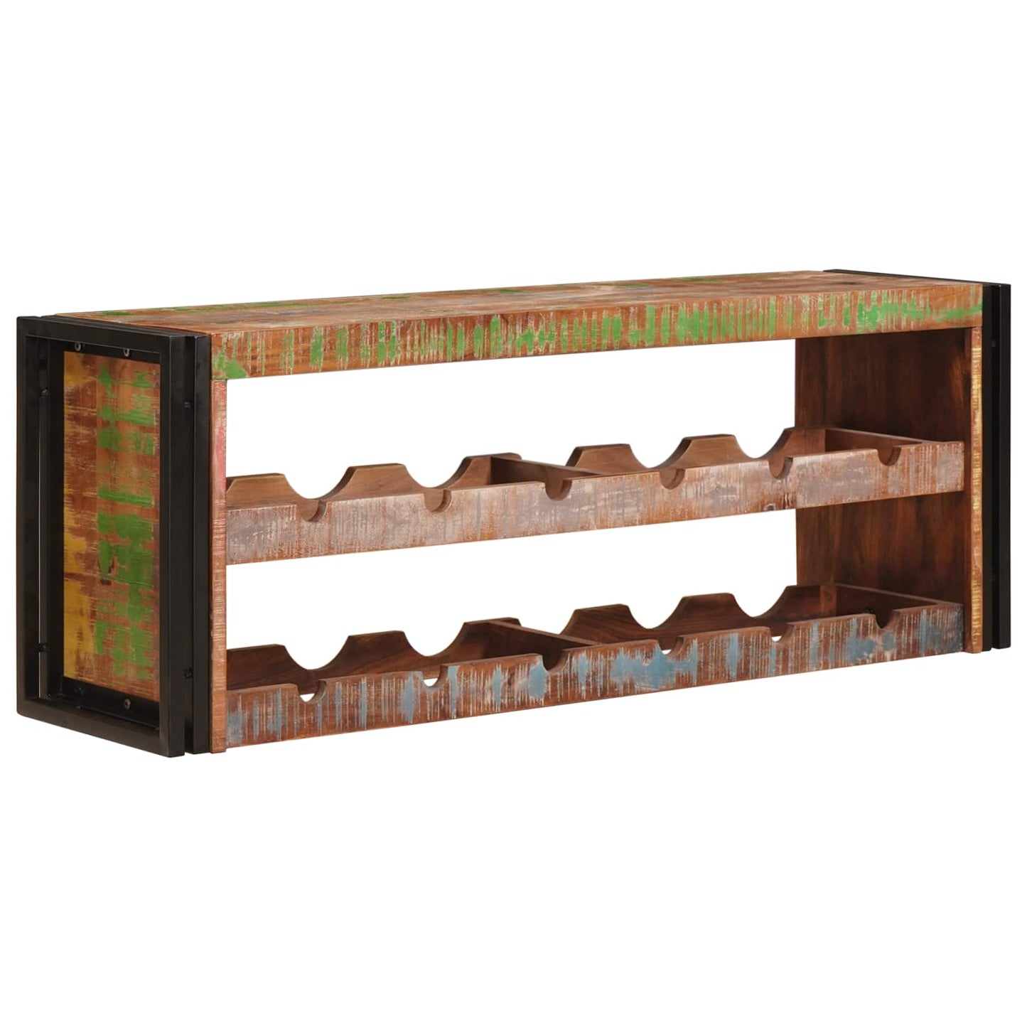 vidaXL Wine Rack Brown 120 x 45 x 33 cm Solid Reclaimed Wood