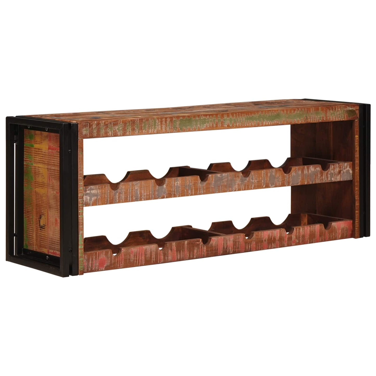 vidaXL Wine Rack Brown 120 x 45 x 33 cm Solid Reclaimed Wood