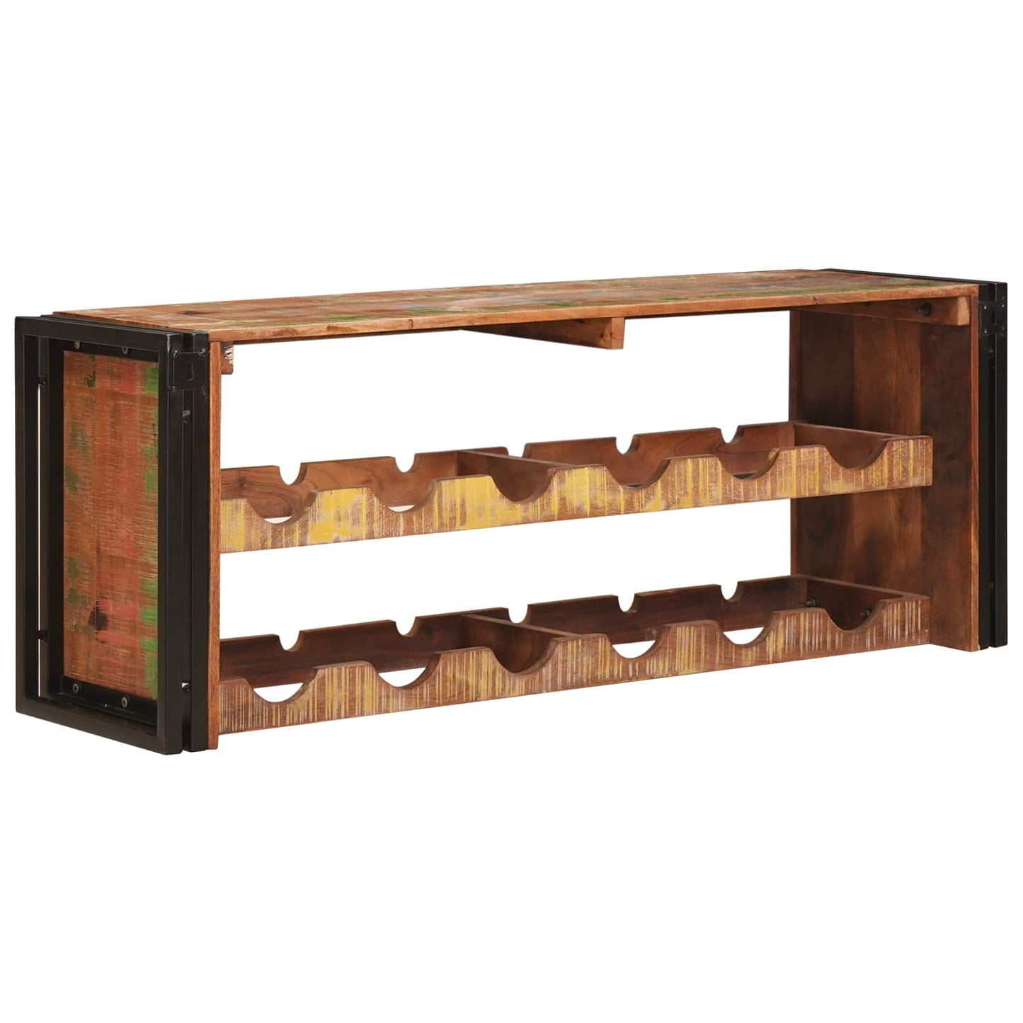 vidaXL Wine Rack Brown 120 x 45 x 33 cm Solid Reclaimed Wood