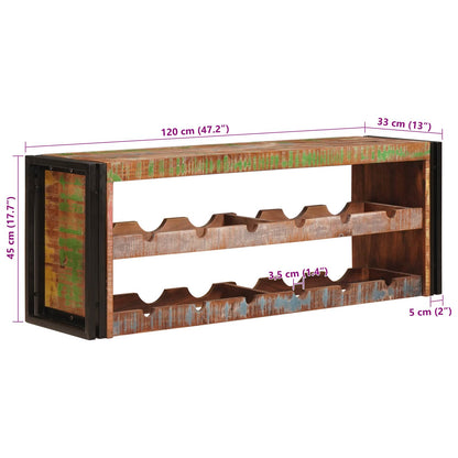 vidaXL Wine Rack Brown 120 x 45 x 33 cm Solid Reclaimed Wood