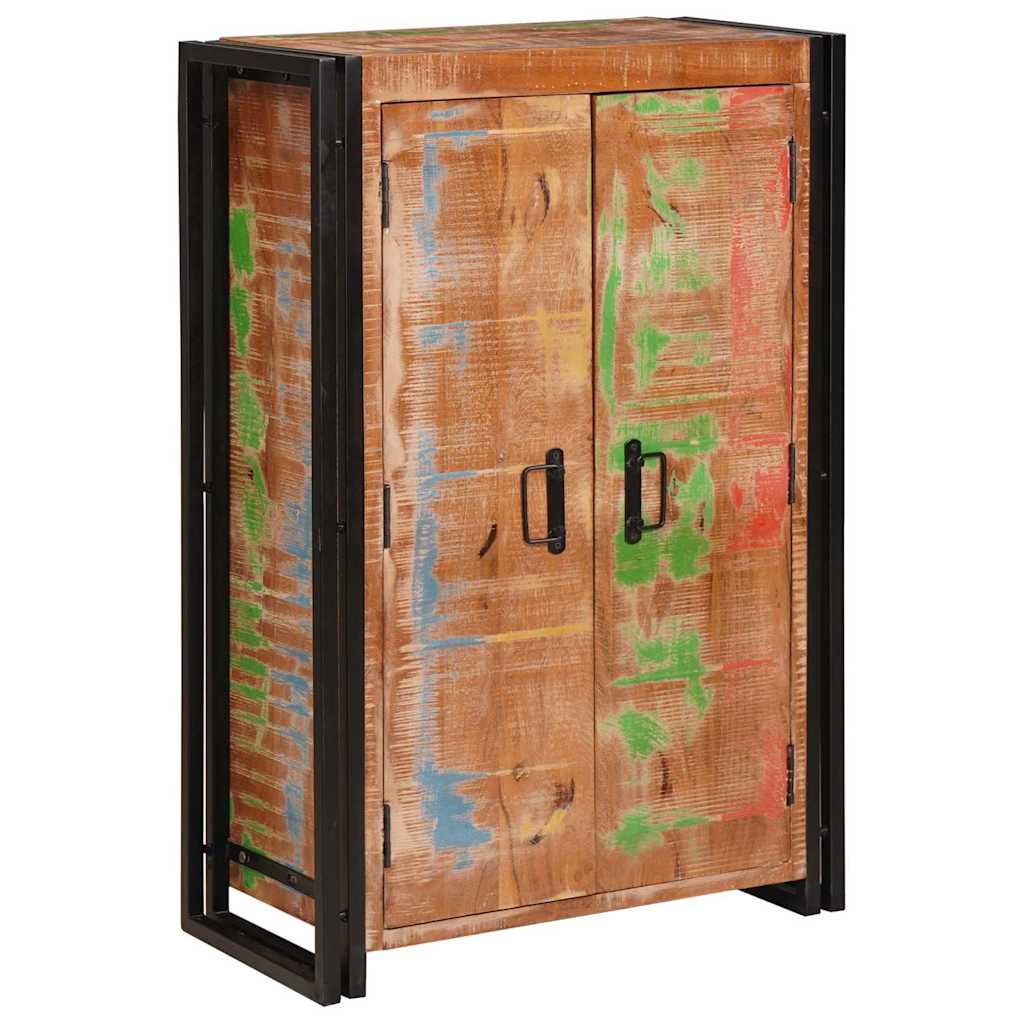 vidaXL Highboard with Doors Brown Solid Reclaimed Wood and Metal