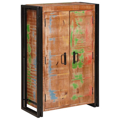 vidaXL Highboard with Doors Brown Solid Reclaimed Wood and Metal