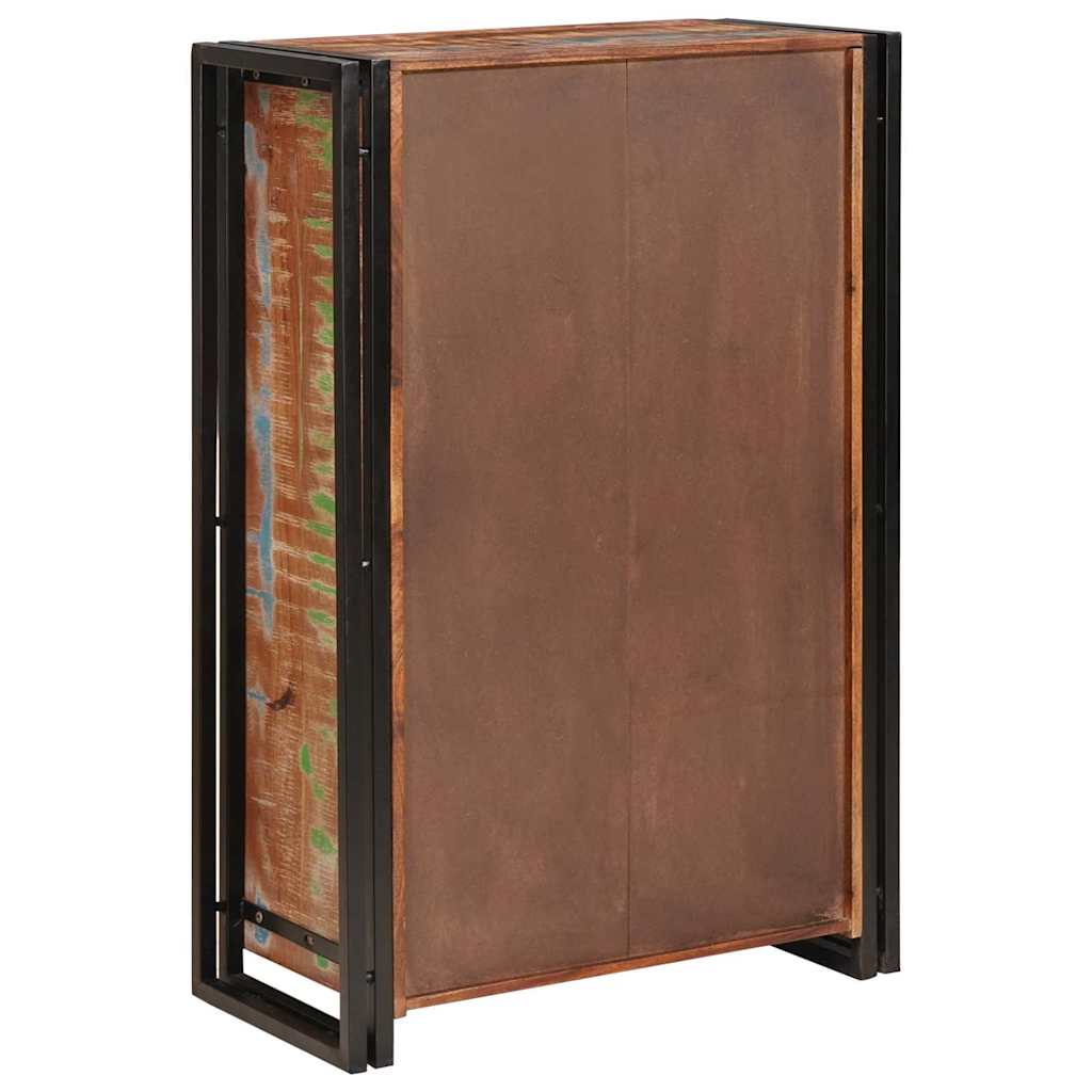 vidaXL Highboard with Doors Brown Solid Reclaimed Wood and Metal