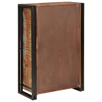 vidaXL Highboard with Doors Brown Solid Reclaimed Wood and Metal