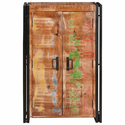 vidaXL Highboard with Doors Brown Solid Reclaimed Wood and Metal