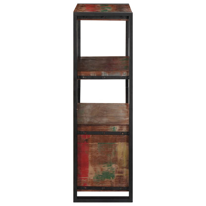 vidaXL Bookshelf with Doors Brown Solid Reclaimed Wood and Metal