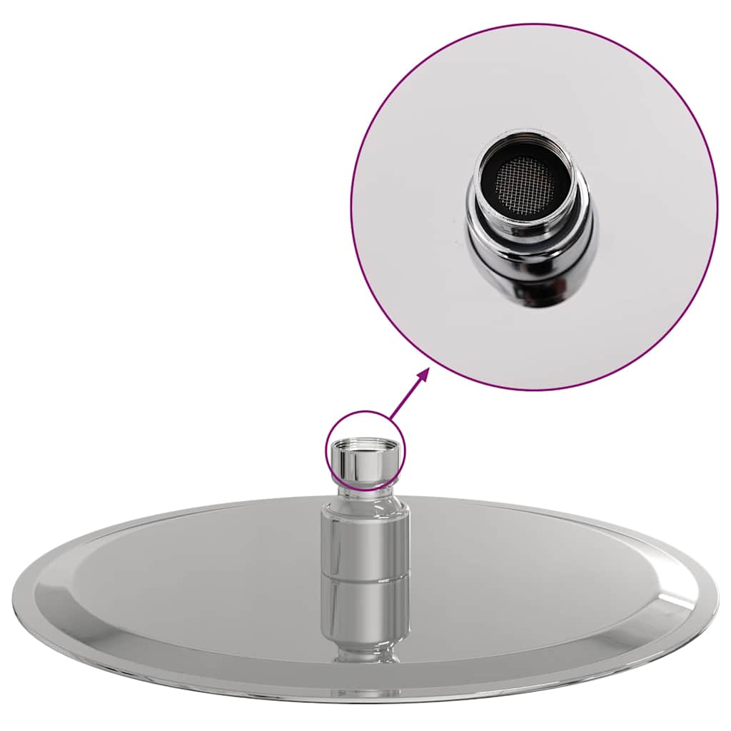 vidaXL Rain Shower Head Stainless Steel 304 20 cm Round