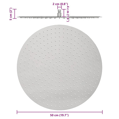 vidaXL Rain Shower Head Stainless Steel 304 50 cm Round