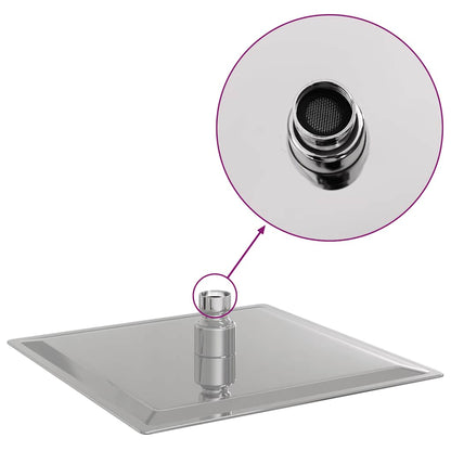 vidaXL Rain Shower Head Stainless Steel 304 20x20 cm Square