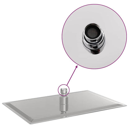vidaXL Rain Shower Head Stainless Steel 304 30x20 cm Rectangular