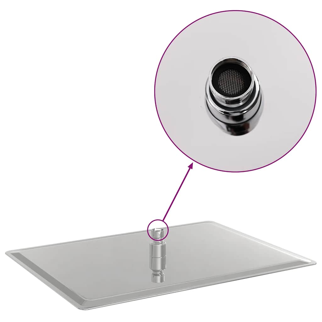 vidaXL Rain Shower Head Stainless Steel 304 40x30 cm Rectangular