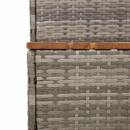 vidaXL Hot Tub Step Grey 100x50x50,5 cm Poly Rattan and Solid Acacia