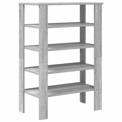 vidaXL Shoe Rack Grey Sonoma 61x32x87.5 cm Engineered Wood