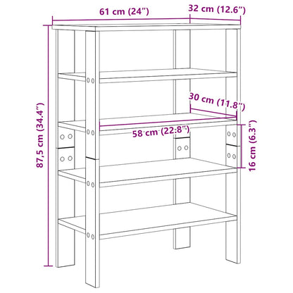 vidaXL Shoe Rack Grey Sonoma 61x32x87.5 cm Engineered Wood