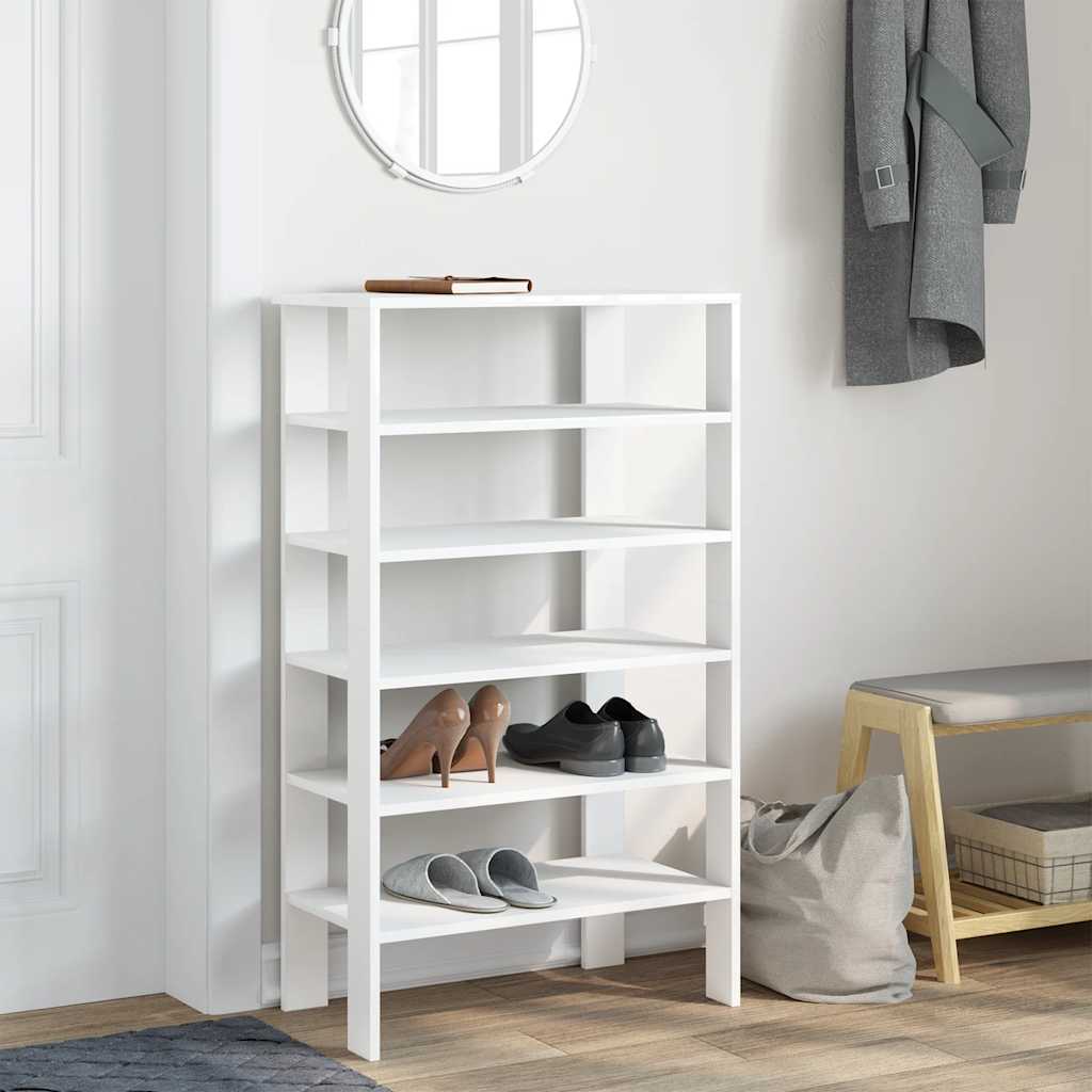 vidaXL Shoe Rack White 61x32x105 cm Engineered Wood