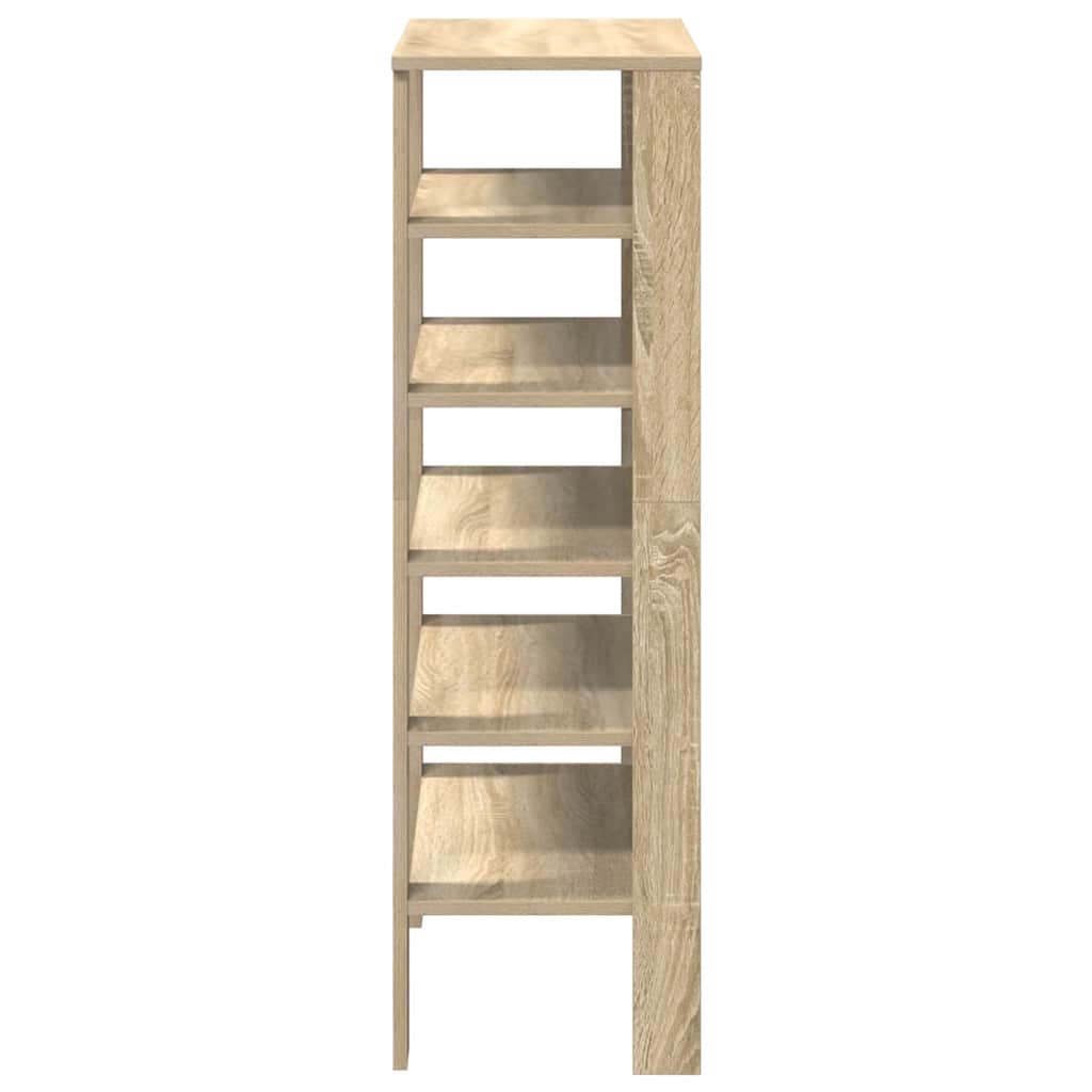 vidaXL Shoe Rack Sonoma Oak 61x32x105 cm Engineered Wood