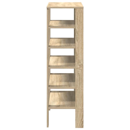 vidaXL Shoe Rack Sonoma Oak 61x32x105 cm Engineered Wood