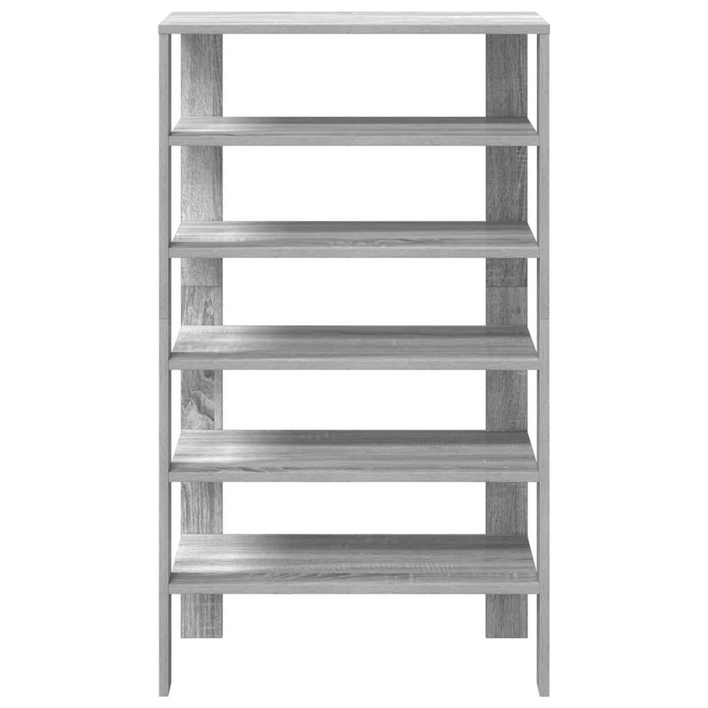 vidaXL Shoe Rack Grey Sonoma 61x32x105 cm Engineered Wood