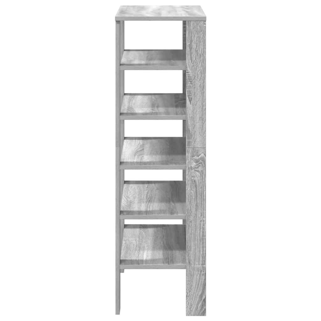 vidaXL Shoe Rack Grey Sonoma 61x32x105 cm Engineered Wood