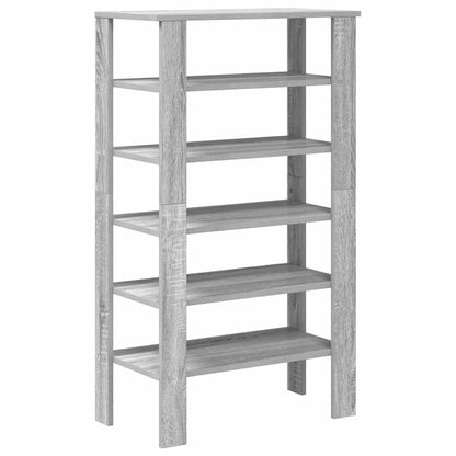 vidaXL Shoe Rack Grey Sonoma 61x32x105 cm Engineered Wood