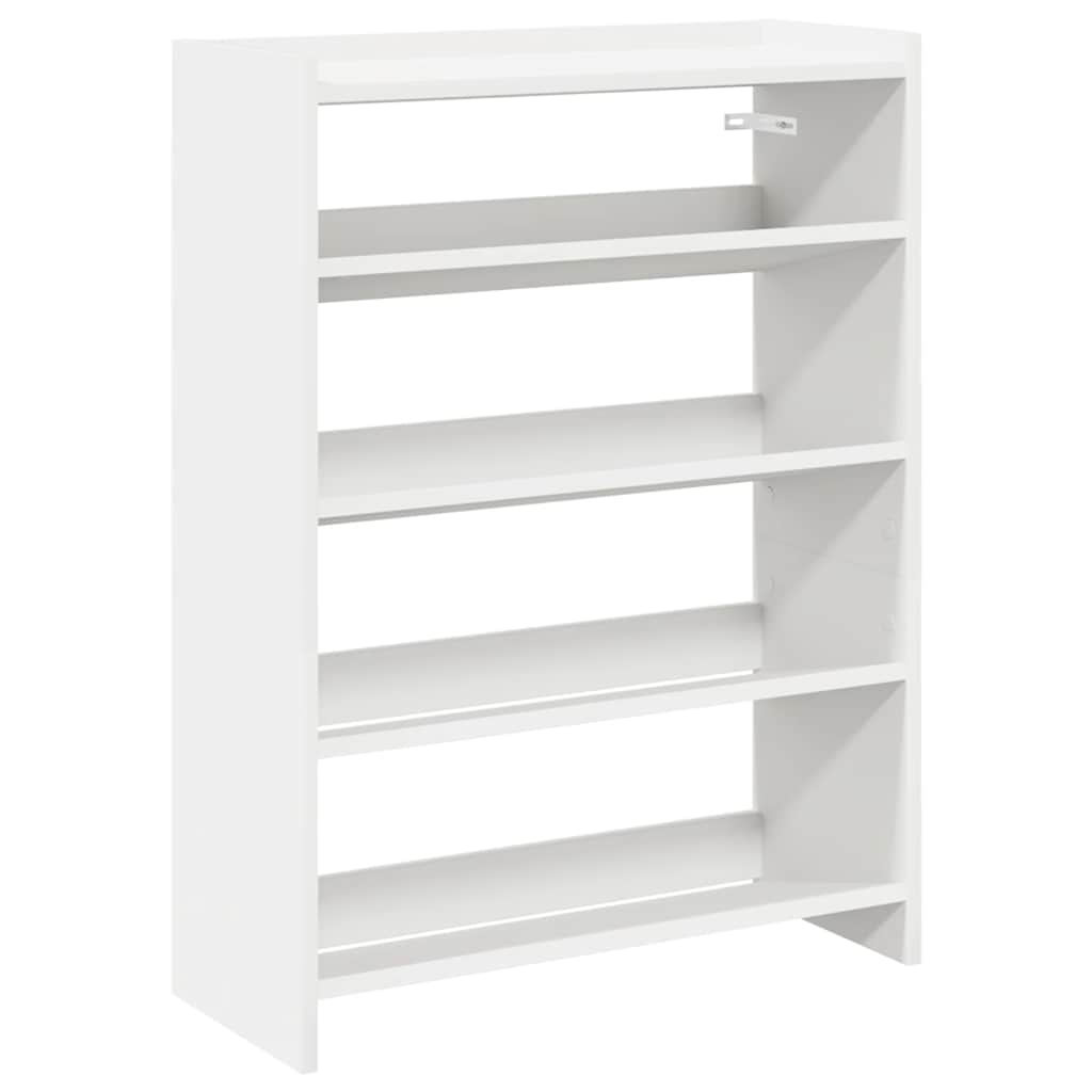 vidaXL Shoe Rack White 60x25x81 cm Engineered Wood