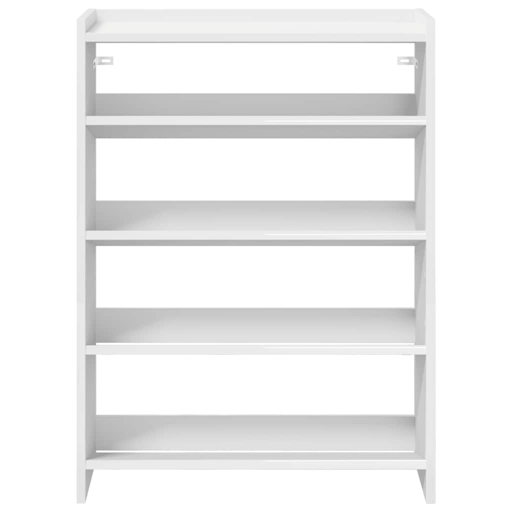 vidaXL Shoe Rack White 60x25x81 cm Engineered Wood