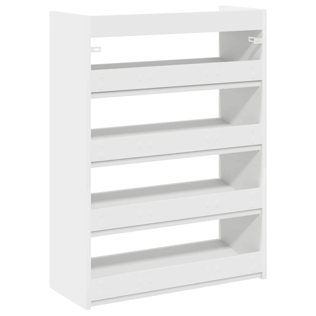 vidaXL Shoe Rack White 60x25x81 cm Engineered Wood