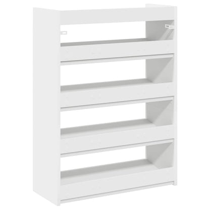 vidaXL Shoe Rack White 60x25x81 cm Engineered Wood