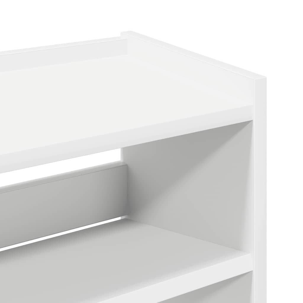 vidaXL Shoe Rack White 60x25x81 cm Engineered Wood
