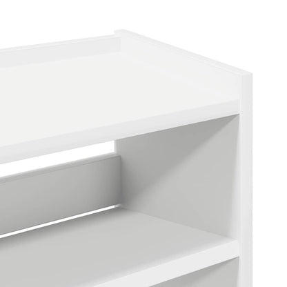 vidaXL Shoe Rack White 60x25x81 cm Engineered Wood