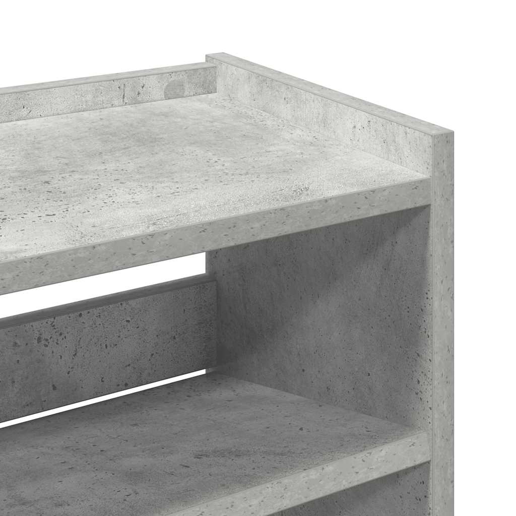 vidaXL Shoe Rack Concrete Grey 60x25x81 cm Engineered Wood