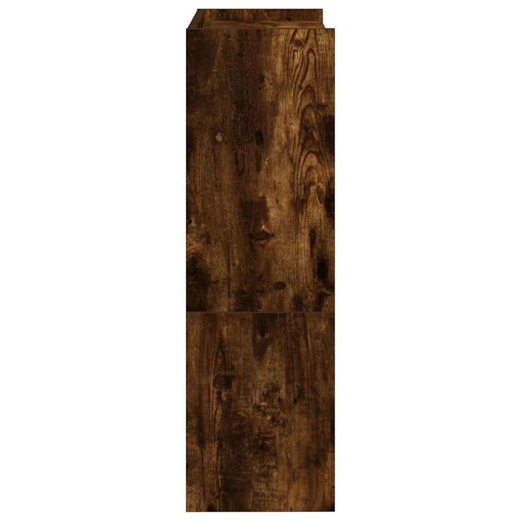 vidaXL Shoe Rack Smoked Oak 60x25x81 cm Engineered Wood