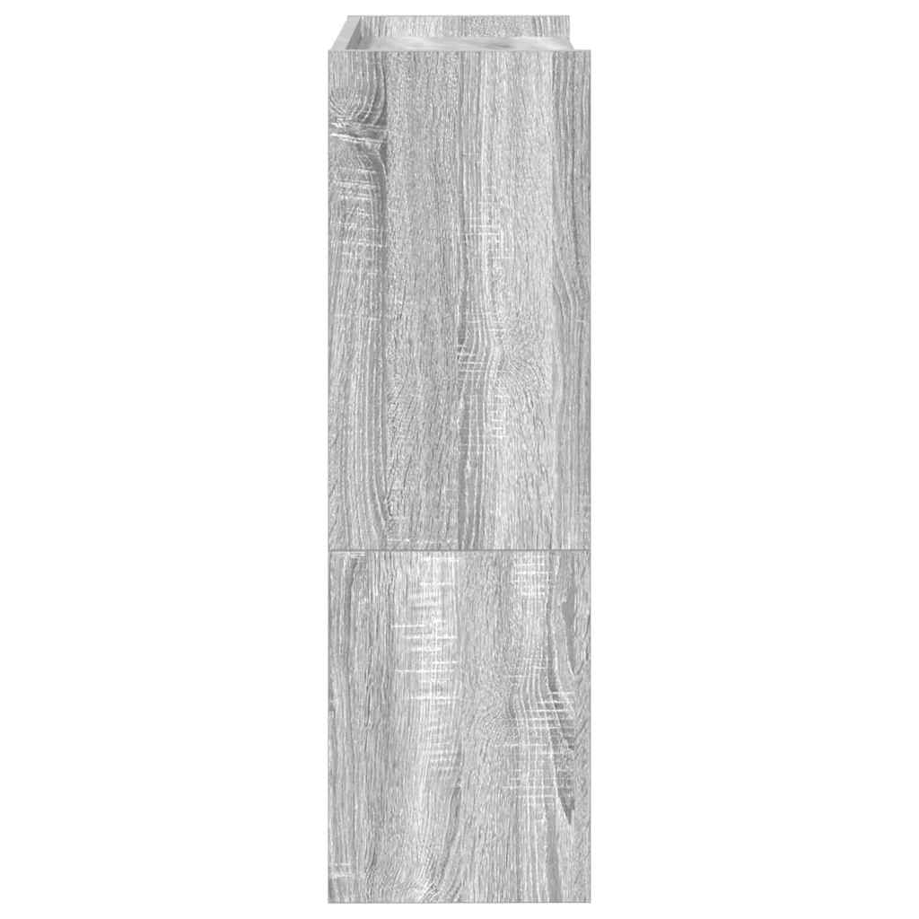 vidaXL Shoe Rack Grey Sonoma 60x25x81 cm Engineered Wood