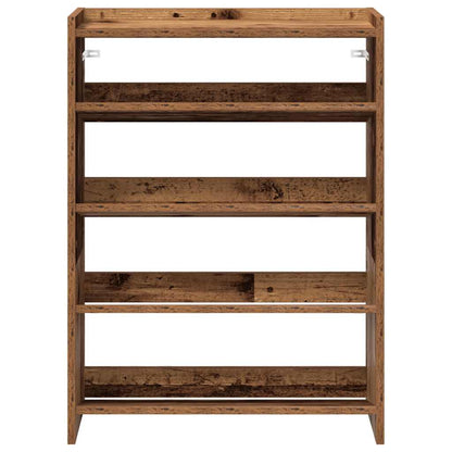 vidaXL Shoe Rack Old Wood 60x25x81 cm Engineered Wood
