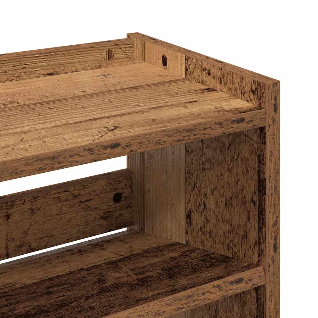vidaXL Shoe Rack Old Wood 60x25x81 cm Engineered Wood