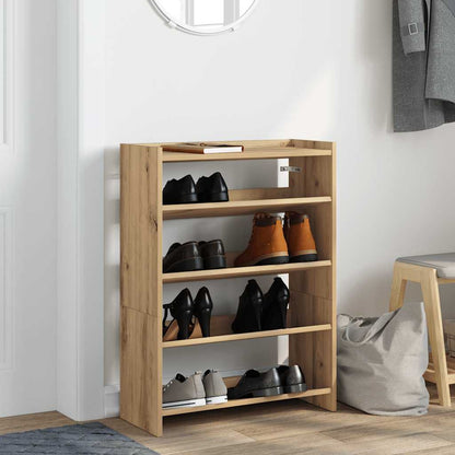 vidaXL Shoe Rack Artisan Oak 60x25x81 cm Engineered Wood