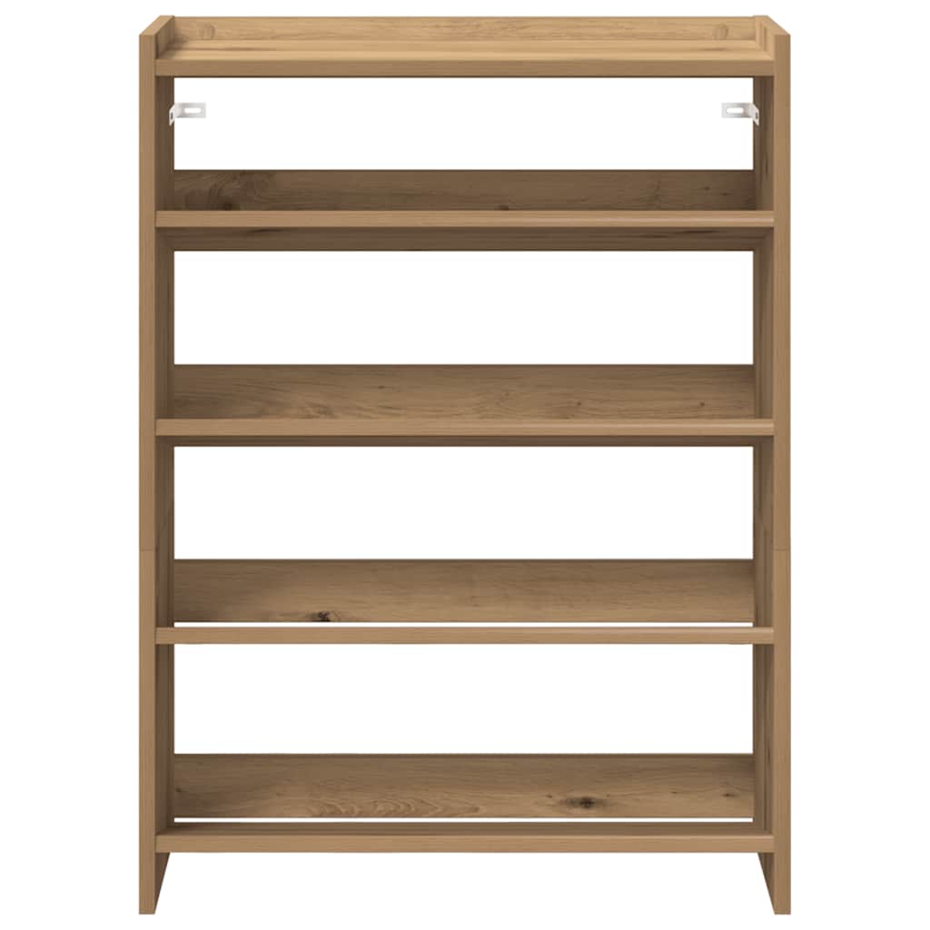 vidaXL Shoe Rack Artisan Oak 60x25x81 cm Engineered Wood