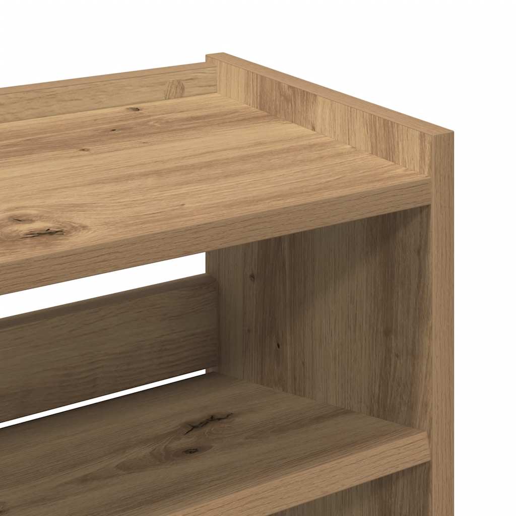 vidaXL Shoe Rack Artisan Oak 60x25x81 cm Engineered Wood
